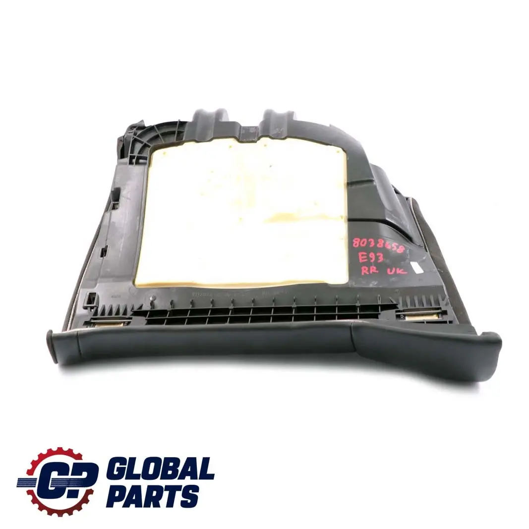 Leather Rear Right Seat O/S Cover Couch to BMW 3 E93 M3 Convertible Black with Part number 8038658 BMW 3 E93 M3 Convertible Black Leather Rear Right Seat O/S Cover Couch - SKU 8038658 - Part number 8038658