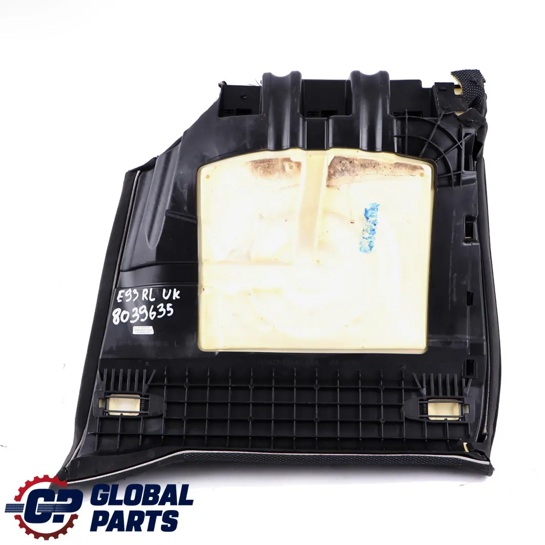 Left Seat N/S Cover Couch Cloth Alcantara to BMW 3 E93 Cabrio Convertible Rear with Part number 8039635 BMW 3 E93 Cabrio Convertible Rear Left Seat N/S Cover Couch Cloth Alcantara - SKU 8039635 - Part number 8039635