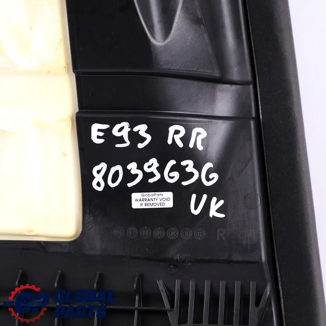 Right Seat O/S Cover Couch Cloth Alcantara to BMW 3 E93 Cabrio Convertible Rear with Part number 8039636 BMW 3 E93 Cabrio Convertible Rear Right Seat O/S Cover Couch Cloth Alcantara - SKU 8039636 - Part number 8039636