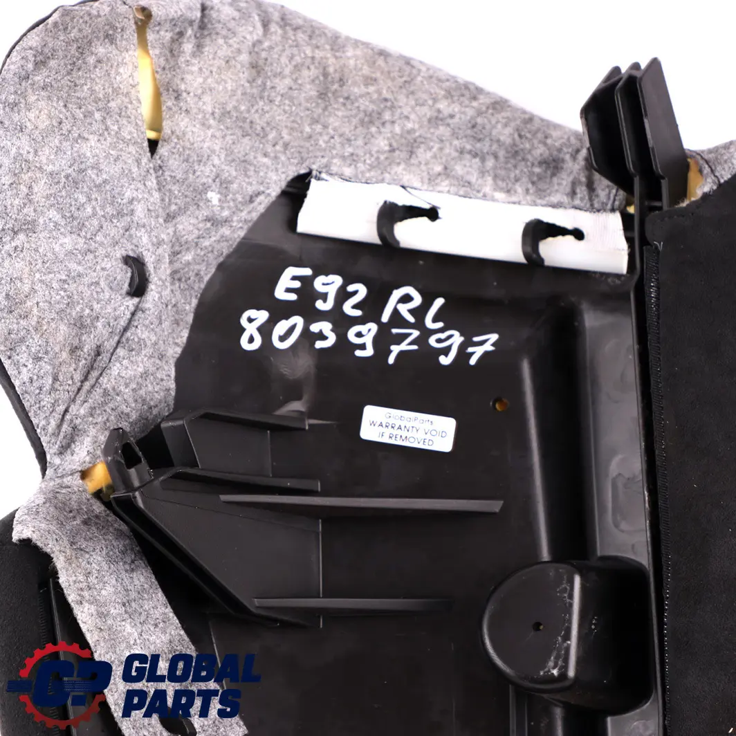 Coupé Siège arrière gauche Tissu finition latérale Alcantara pour BMW 3 E92 à propos du numéro de pièce 8039797 BMW 3 E92 Coupé Siège arrière gauche Tissu finition latérale Alcantara - SKU 8039797 - Numéro de pièce 8039797