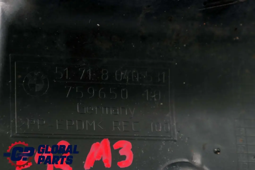  Embellecedor De Bajos BMW E92 E93 M3 Panel Trasero Izquierdo - SKU 8040531 - Número de pieza 8040531