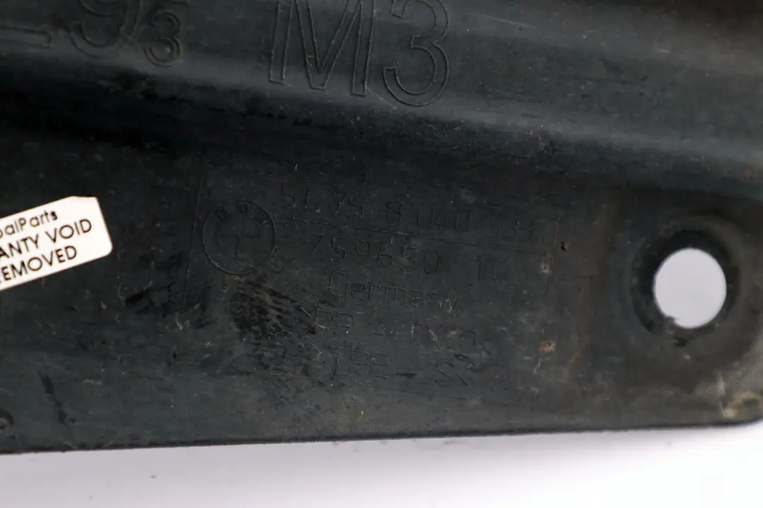 Unterbodenverkleidung Hinten Links für BMW 3 er E92 E93 M3 mit Teilenummer 8040533 BMW 3 er E92 E93 M3 Unterbodenverkleidung Hinten Links - SKU 8040533 - Teilenummer 8040533