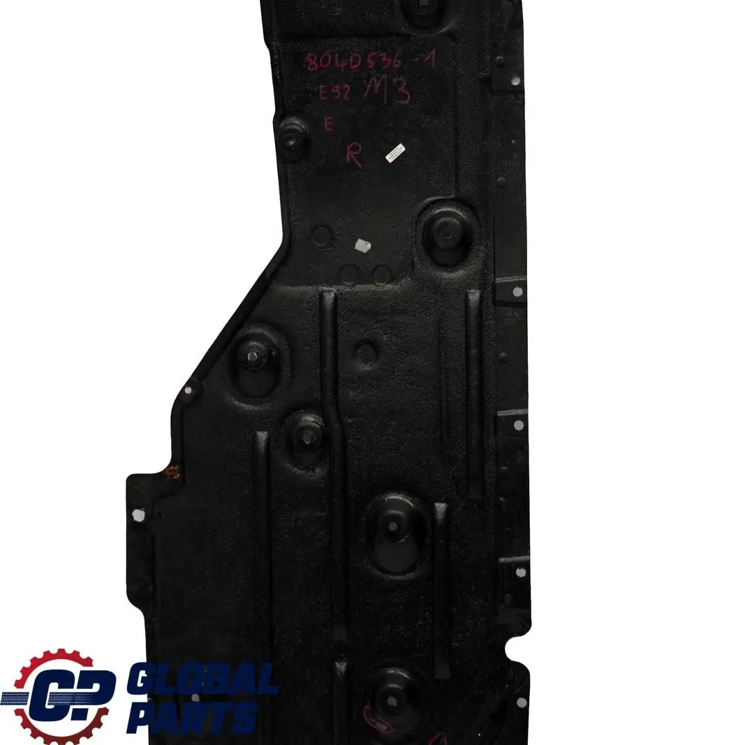 BMW 3 Series E92 E93 M3 Right O/S Lateral Underbody Paneling Shield Cover - SKU 8040536-1 - Part number 8040536