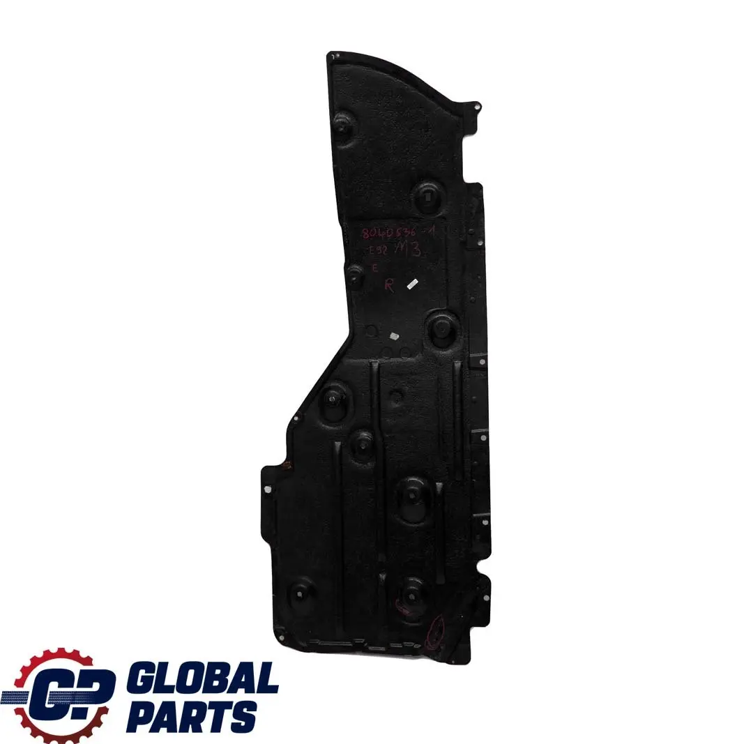 Right O/S Lateral Underbody Paneling Shield Cover to BMW 3 Series E92 E93 M3 with Part number 8040536 BMW 3 Series E92 E93 M3 Right O/S Lateral Underbody Paneling Shield Cover - SKU 8040536-1 - Part number 8040536
