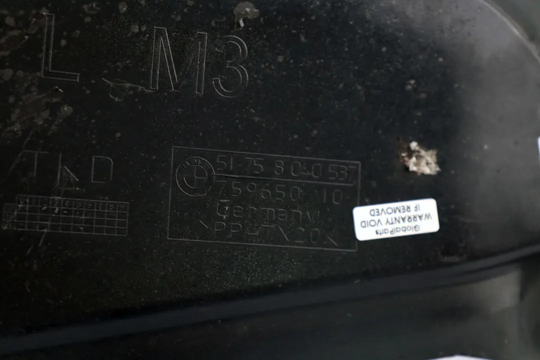 BMW 3 er E92 E93 M3 Unterbodenverkleidung Hinten Links - SKU 8040537 - Teilenummer 8040537