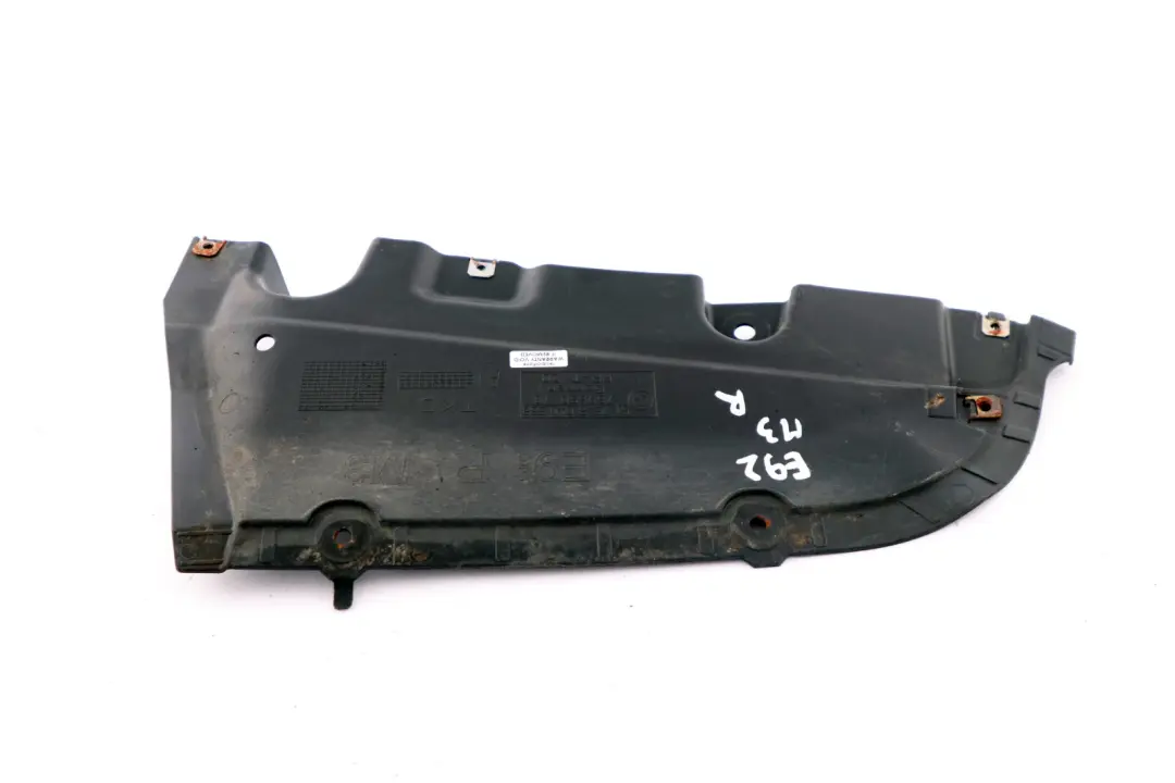 Unterbodenverkleidung Hinten Rechts für BMW 3 er E92 E93 M3 Coupe Cabrio mit Teilenummer 8040538 BMW 3 er E92 E93 M3 Coupe Cabrio Unterbodenverkleidung Hinten Rechts - SKU 8040538 - Teilenummer 8040538