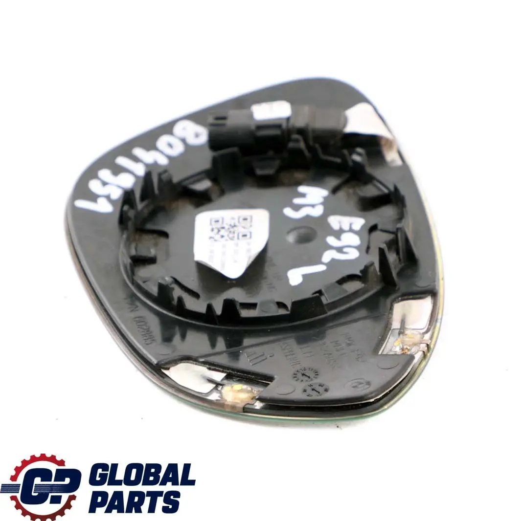 Left N/S M Wing Mirror Glass Wide Angle Heated to BMW 3 E90 E92 E93 M3 with Part number 8041951 BMW 3 E90 E92 E93 M3 Left N/S M Wing Mirror Glass Wide Angle Heated - SKU 8041951 - Part number 8041951