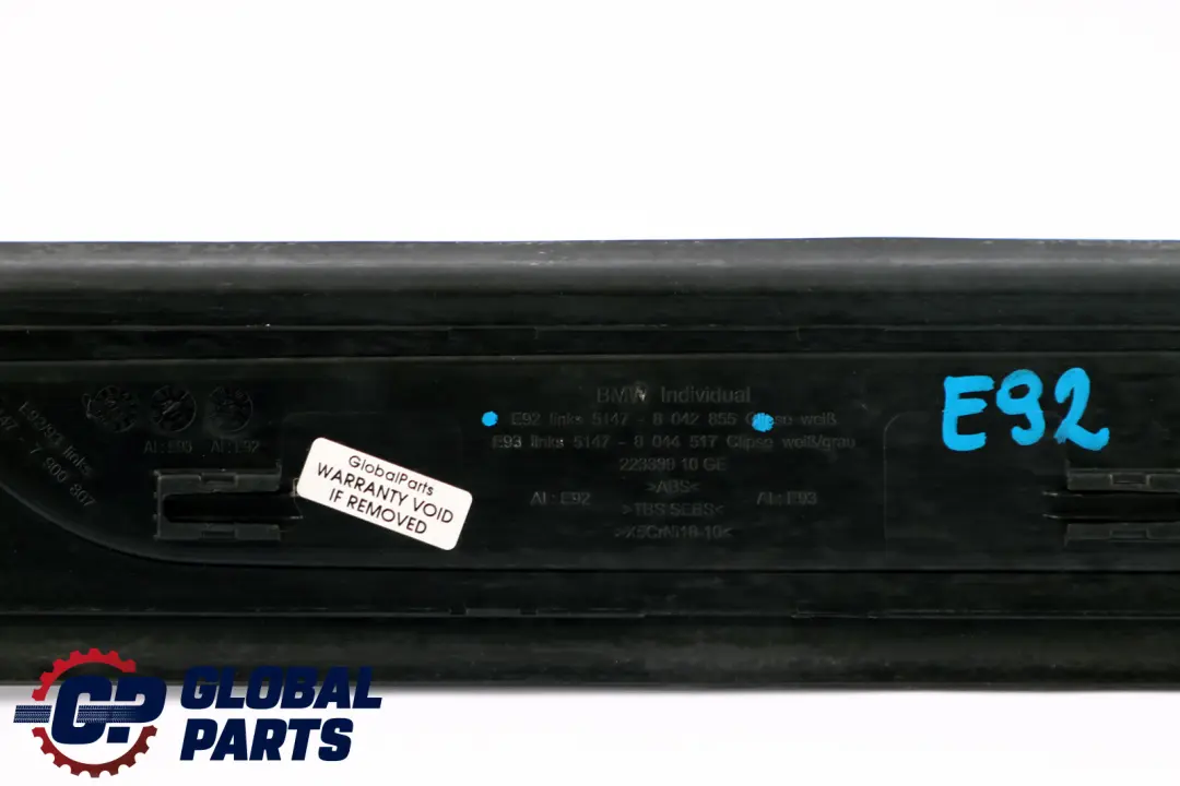 Battitacco Anteriore Sinistro per BMW E92 E93 LCI M Sport con numero di parte 8042855 BMW E92 E93 LCI M Sport Battitacco Anteriore Sinistro - SKU 8042855 - Numero di parte 8042855