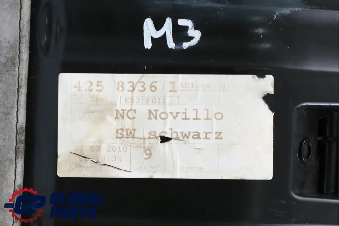 Asiento Trasero Izquierdo Funda Sofa Cuero Negro para BMW E92 M3 Coupe con número de pieza 8043035 BMW E92 M3 Coupe Asiento Trasero Izquierdo Funda Sofa Cuero Negro - SKU 8043035 - Número de pieza 8043035