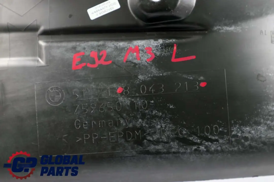 Radhausschale Radhaus Abdeckung Vorne Links für BMW 3 er E92 E93 M3 mit Teilenummer 8043213 BMW 3 er E92 E93 M3 Radhausschale Radhaus Abdeckung Vorne Links - SKU 8043213 - Teilenummer 8043213
