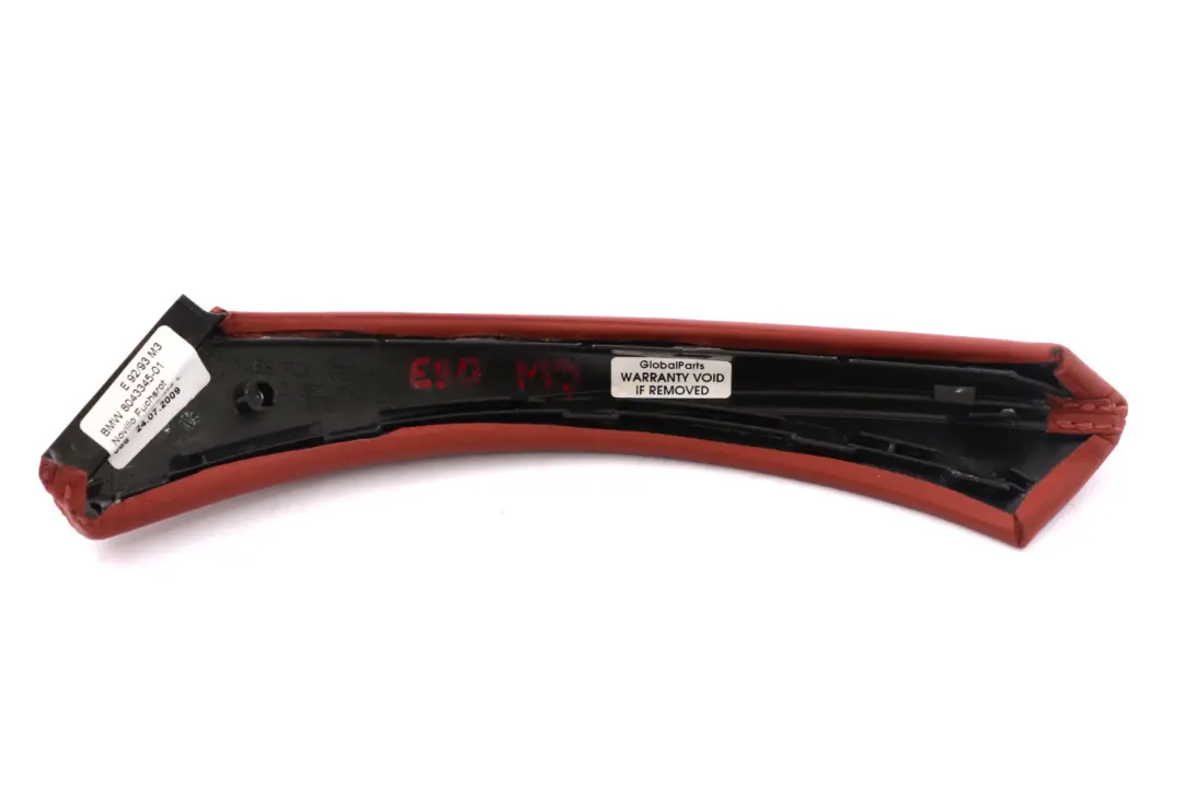 BMW 3 Series E90 E92 E93 M3 Door Cover Handle Leather Left N/S Fuchsrot Red - SKU 8043345 - Part number 8043345