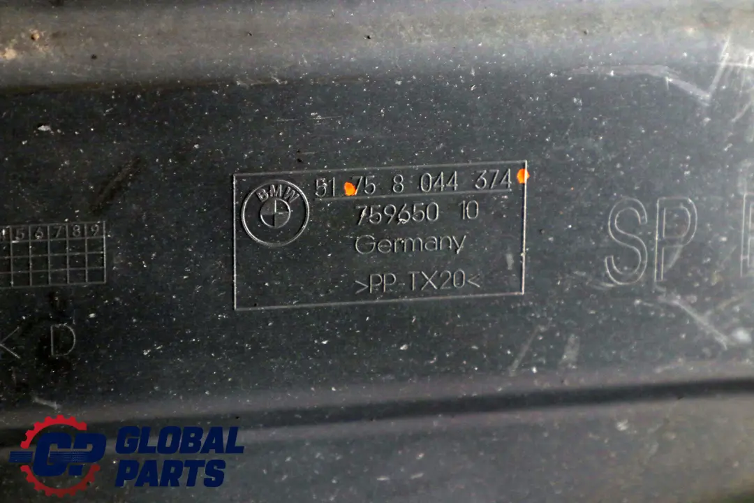 BMW 3 Series E92 E93 Rear Charcoal Filter Underbody Coating Tray Plate Cover - SKU 8044374 - Part number 8044374