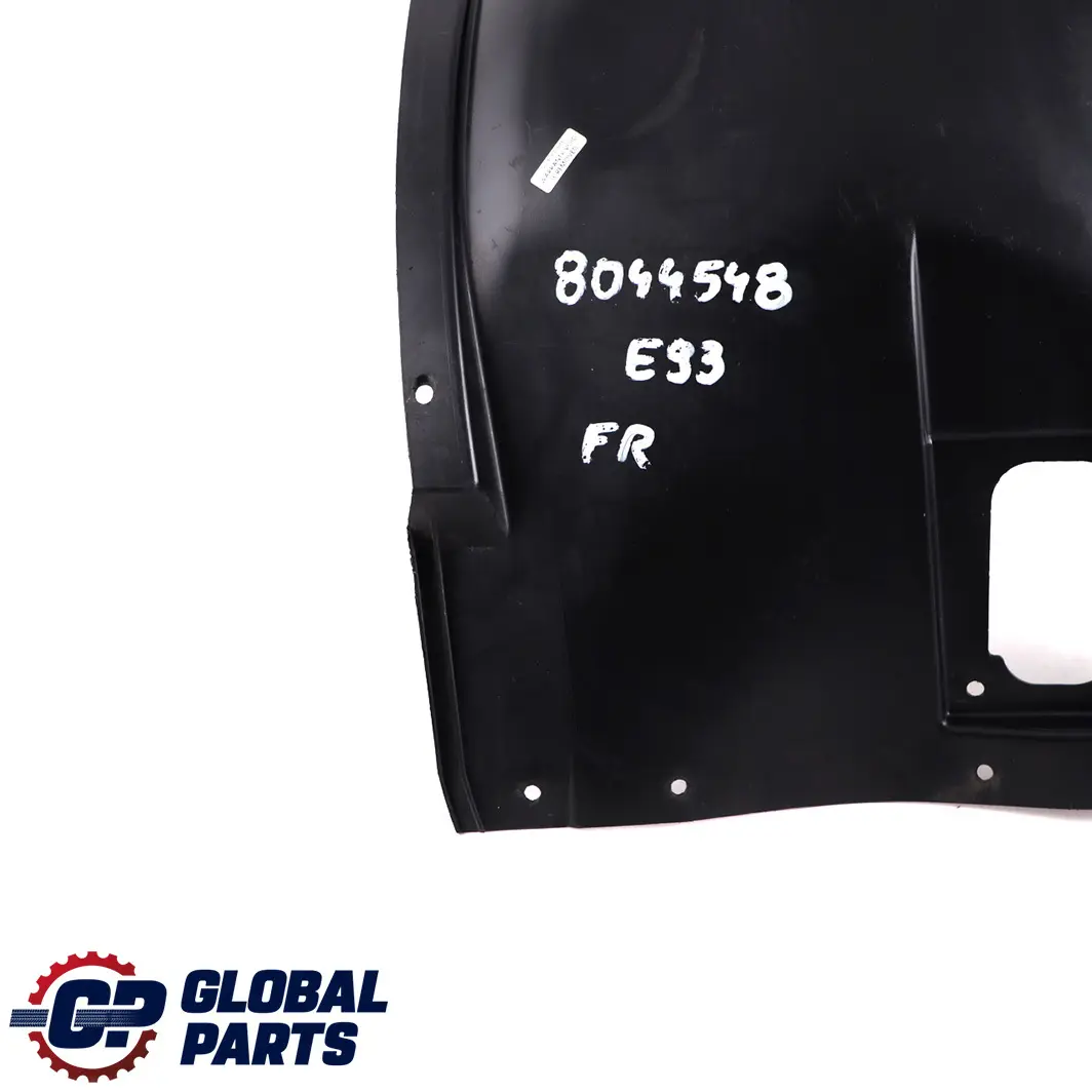 Cubierta rueda arco cubierta inferior delantera derecha para BMW 3 E92 E93 M Sport con número de pieza 8044548 BMW 3 E92 E93 M Sport Cubierta rueda arco cubierta inferior delantera derecha - SKU 8044548 - Número de pieza 8044548