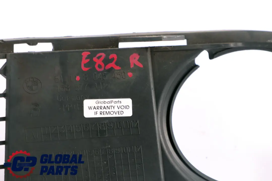 M-Sport Ventilacion Parachoques Delantero Lateral Exterior Derecho para BMW E82 E88 con número de pieza 8045450 BMW E82 E88 M-Sport Ventilacion Parachoques Delantero Lateral Exterior Derecho - SKU 8045450 - Número de pieza 8045450