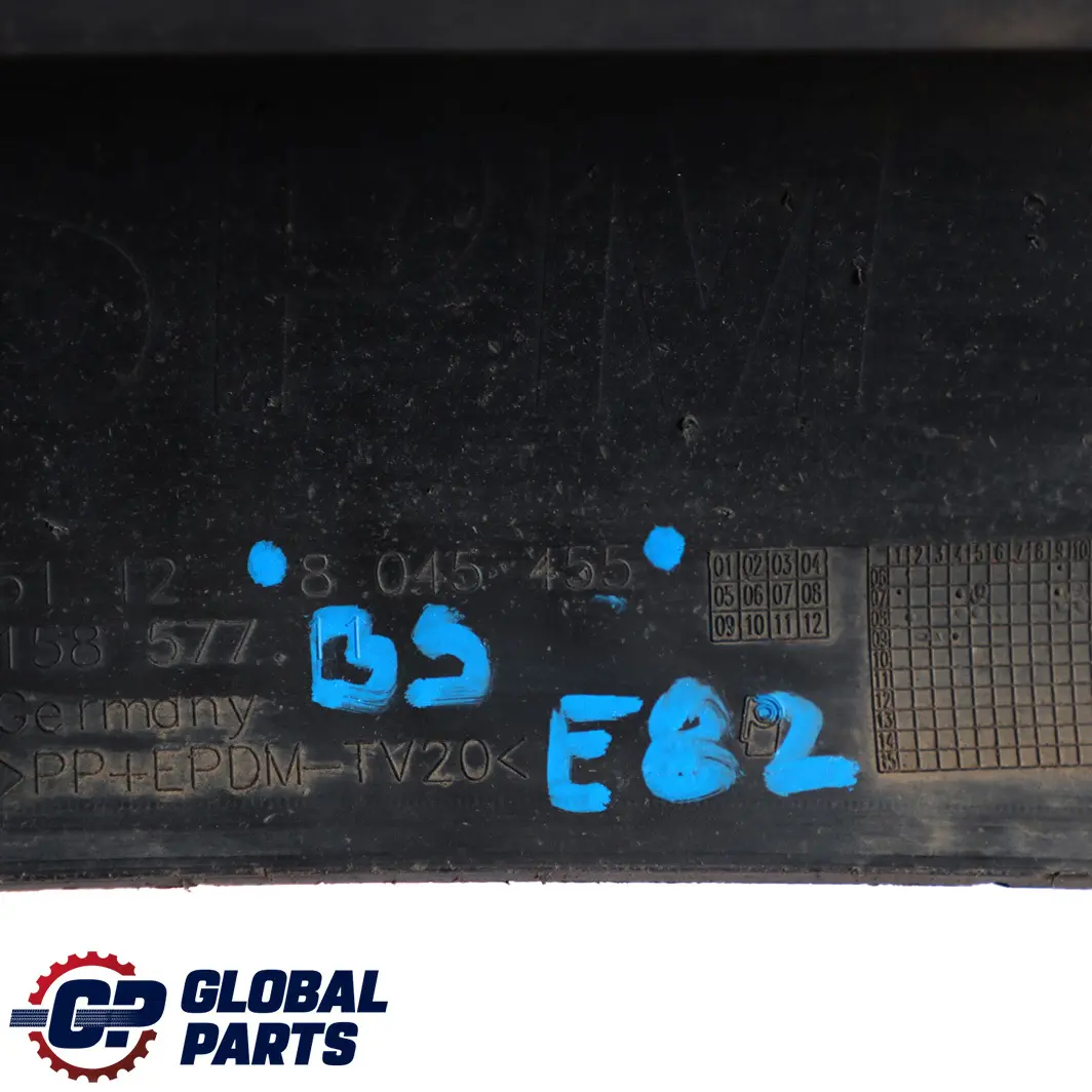 Bumper Bottom Trim Panel Diffuser Insert to BMW 1 Series E82 E88 M Sport Rear with Part number 8045455 BMW 1 Series E82 E88 M Sport Rear Bumper Bottom Trim Panel Diffuser Insert - SKU 8045455-BS - Part number 8045455