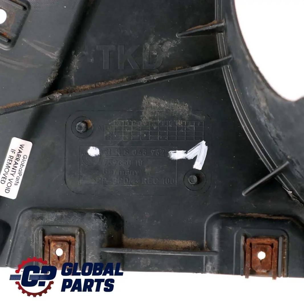 Bottom Front Right O/S Wheel Arch Housing Cover to BMW 1 Series E82 E88 1 M Sport with Part number 8045962 BMW 1 Series E82 E88 1 M Sport Bottom Front Right O/S Wheel Arch Housing Cover - SKU 8045962-1 - Part number 8045962