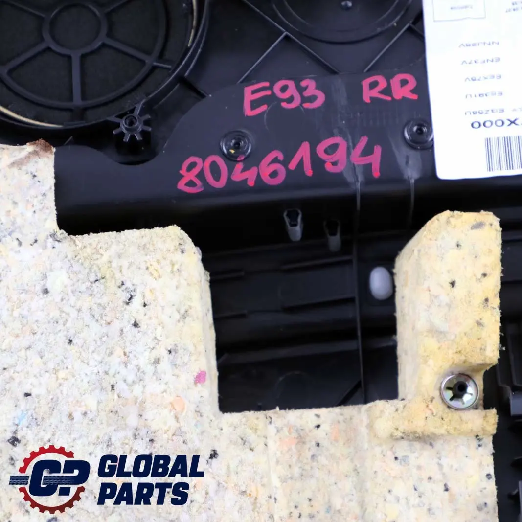 Right O/S Lateral Trim Panel Lining Cloth / Alcantara to BMW E93 Cabrio Rear with Part number 8046194 BMW E93 Cabrio Rear Right O/S Lateral Trim Panel Lining Cloth / Alcantara - SKU 8046194 - Part number 8046194