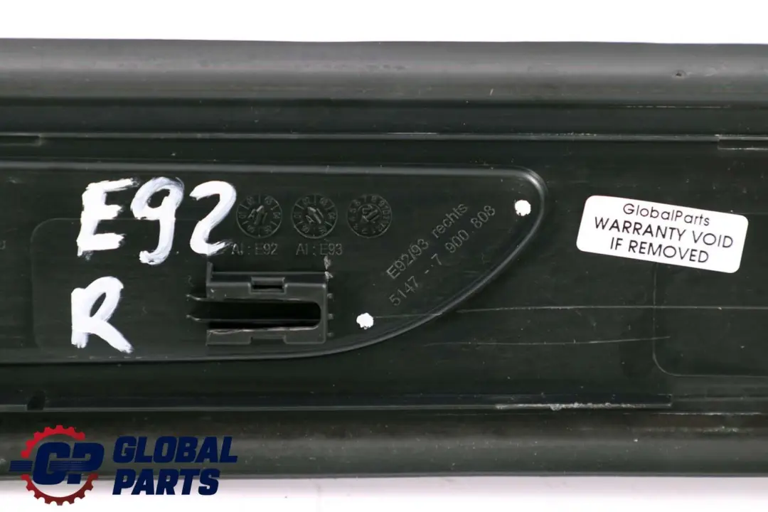 Entrance Sill Strip Front Right O/S Door Entrance Cover 8042856 to BMW E92 E93 LCI with Part number 8046480 BMW E92 E93 LCI Entrance Sill Strip Front Right O/S Door Entrance Cover 8042856 - SKU 8046480 - Part number 8046480