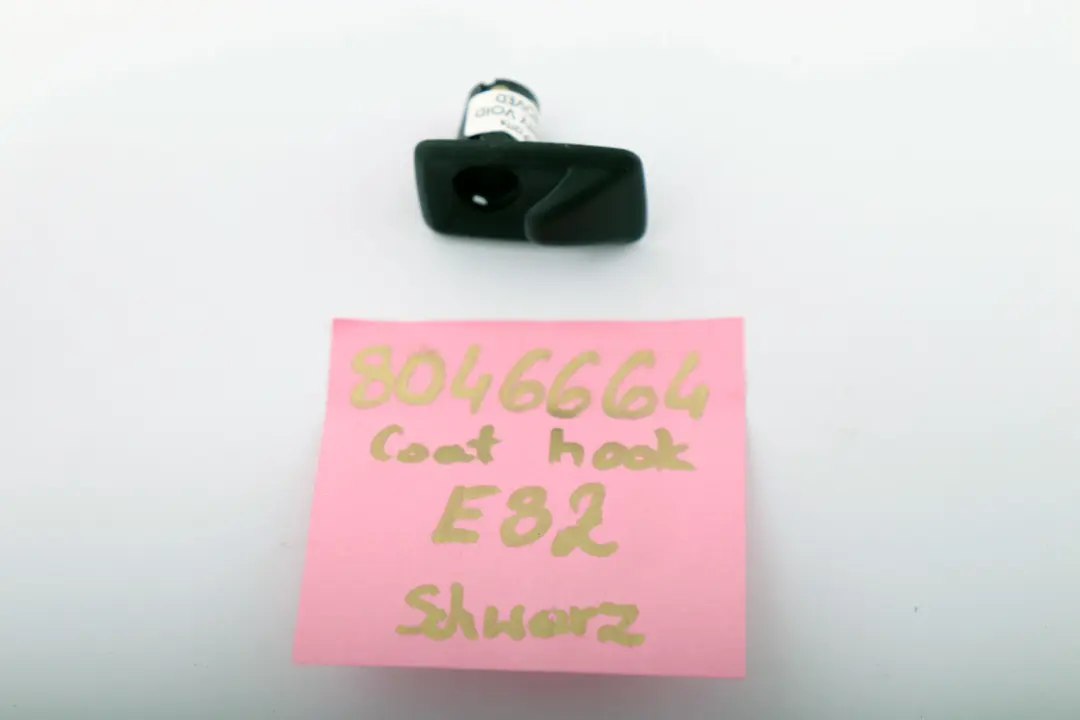 Interior Roof Coat Clothes Hook Schwarz Trim Column B to BMW 1 2 Series E82 F22 with Part number 8046664 BMW 1 2 Series E82 F22 Interior Roof Coat Clothes Hook Schwarz Trim Column B - SKU 8046664 - Part number 8046664