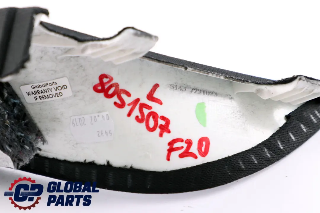 BMW 1 er F20 Blende A-Säule Links Anthrazit 7221023 - SKU 8051507 - Teilenummer 8051507