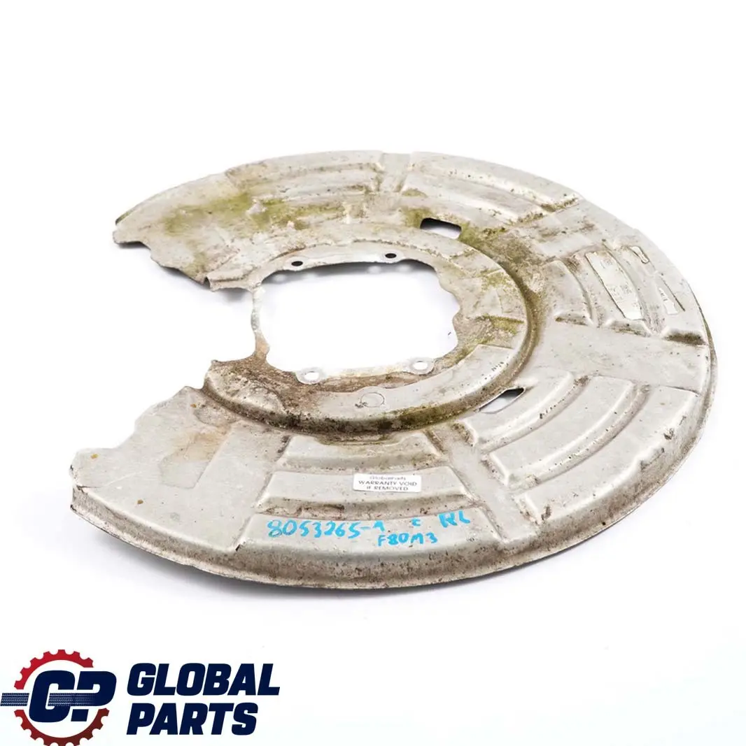 Posteriore SX Bremsscheibenschutzplatte Parabordo per BMW F80 M3 F82 M4 con numero di parte 8053265 BMW F80 M3 F82 M4 Posteriore SX Bremsscheibenschutzplatte Parabordo - SKU 8053265-1 - Numero di parte 8053265