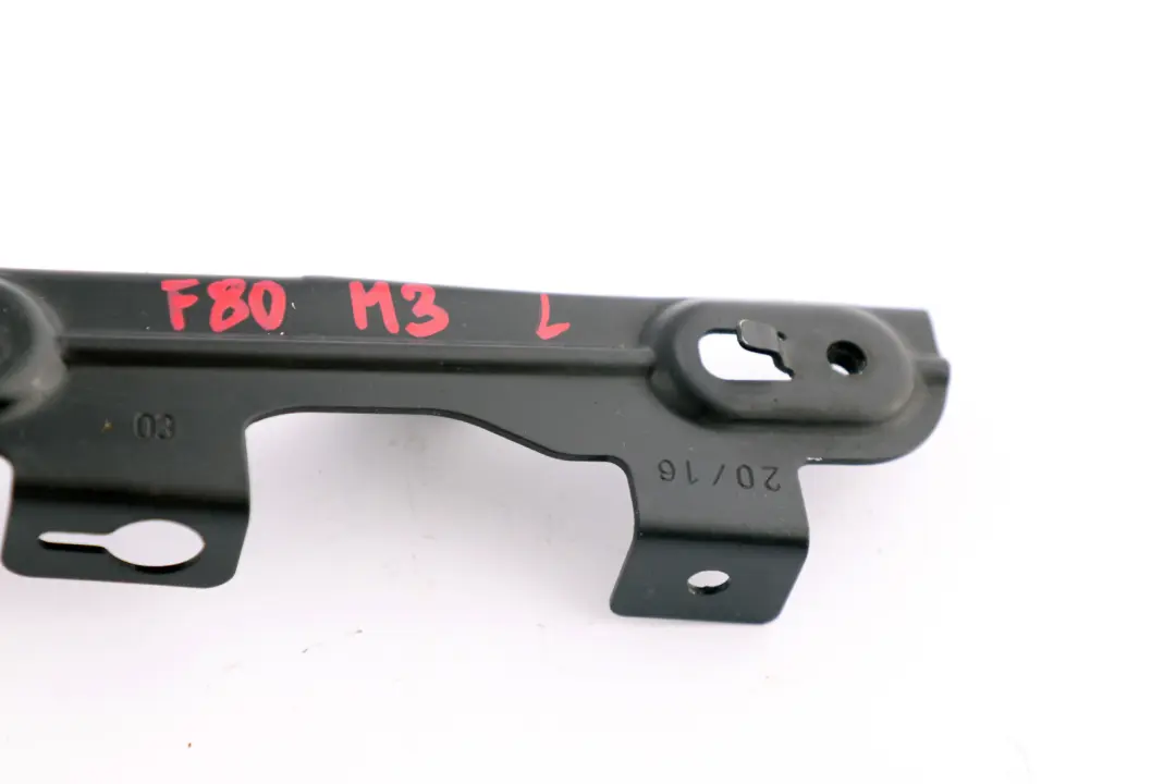 Left N/S Upper Cooler Radiator Bracket to BMW 3 4 Series F80 M3 F82 M4 with Part number 17117526443 BMW 3 4 Series F80 M3 F82 M4 Left N/S Upper Cooler Radiator Bracket - SKU 8055671 - Part number 17117526443