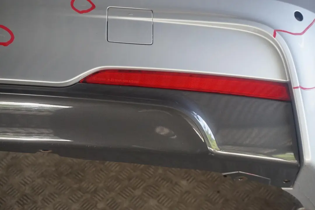 BMW 3 F31 Touring M Sport Rear Bumper Trim Panel PDC Glacier Silver - A83 - SKU 8056577-GSB - Part number 8056577