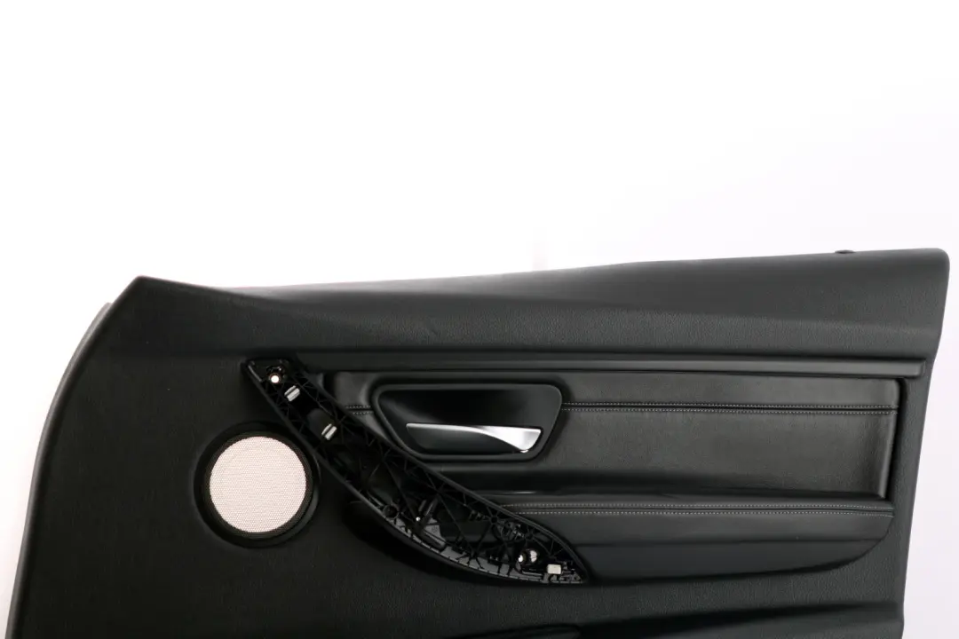 Front Right O/S Black Leather Door Card Trim Panel to BMW 3 Series F80 M3 with Part number 8057370 BMW 3 Series F80 M3 Front Right O/S Black Leather Door Card Trim Panel - SKU 8057370 - Part number 8057370