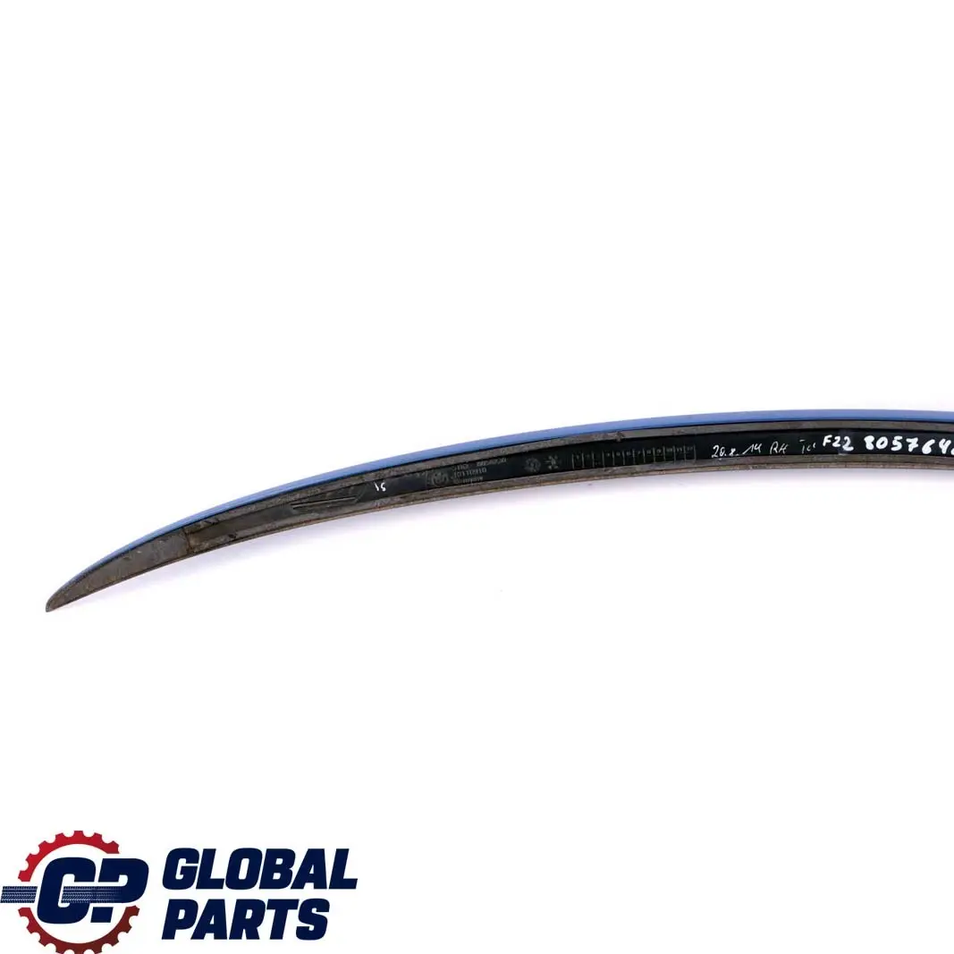 BMW 2 F22 M Sport Boot Trunk Lid Tailgate Rear Spoiler Trim Estoril Blue - B45 - SKU 8057648-EB - Part number 8057648