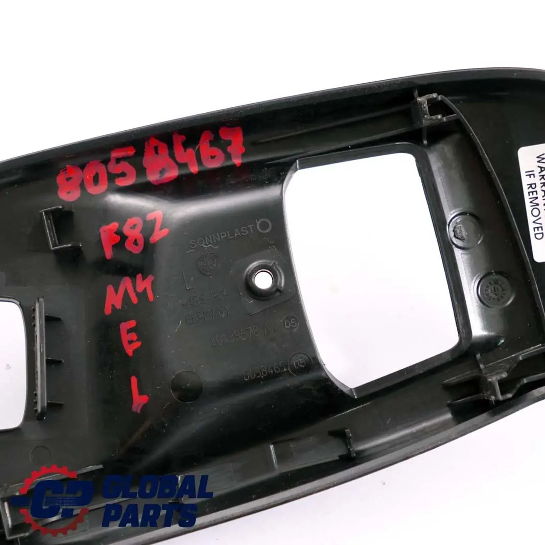Left Seat N/S Release Cover Trim Black to BMW 4 Series F82 M4 with Part number 8058467 BMW 4 Series F82 M4 Left Seat N/S Release Cover Trim Black - SKU 8058467 - Part number 8058467