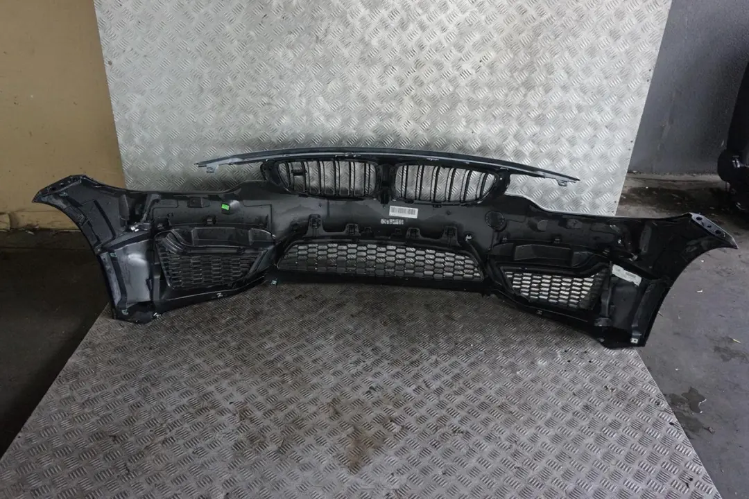 Front Bumper Complete Trim Panel Black Sapphire to BMW 3 4 Series F80 M3 F82 M4 with Part number 8058782 BMW 3 4 Series F80 M3 F82 M4 Front Bumper Complete Trim Panel Black Sapphire - SKU 8058782-BS - Part number 8058782