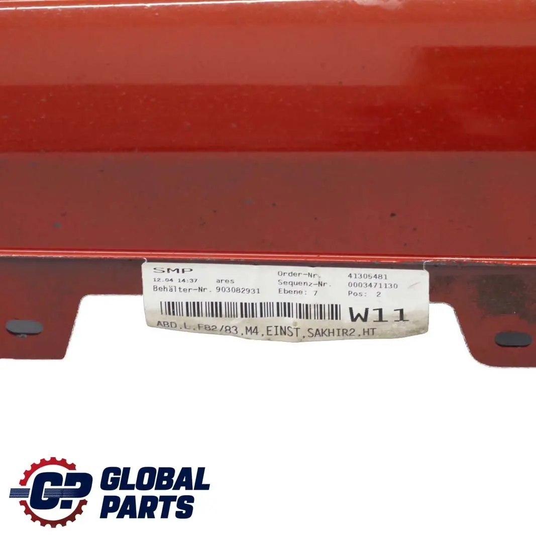 BMW Fila F82 F83 M4 Listello Portiera Gonna SX Sakhir Arancione - C1H - SKU 8059627-SKO - Numero di parte 8059627