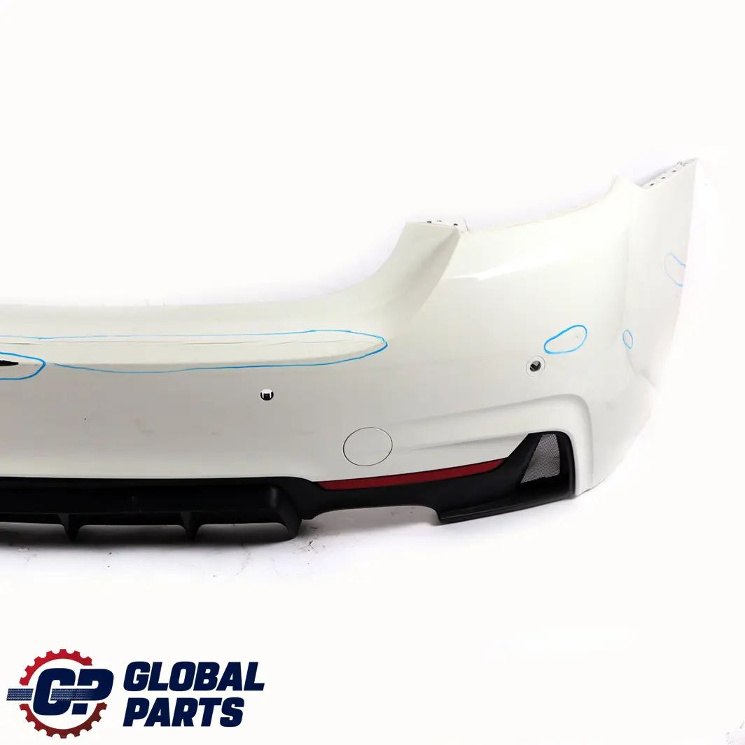 BMW F32 F33 M Sport Rear Bumper Trim Panel PDC Alpinweiss Alpine White - 300 - SKU 8060889-AW - Part number 8060889
