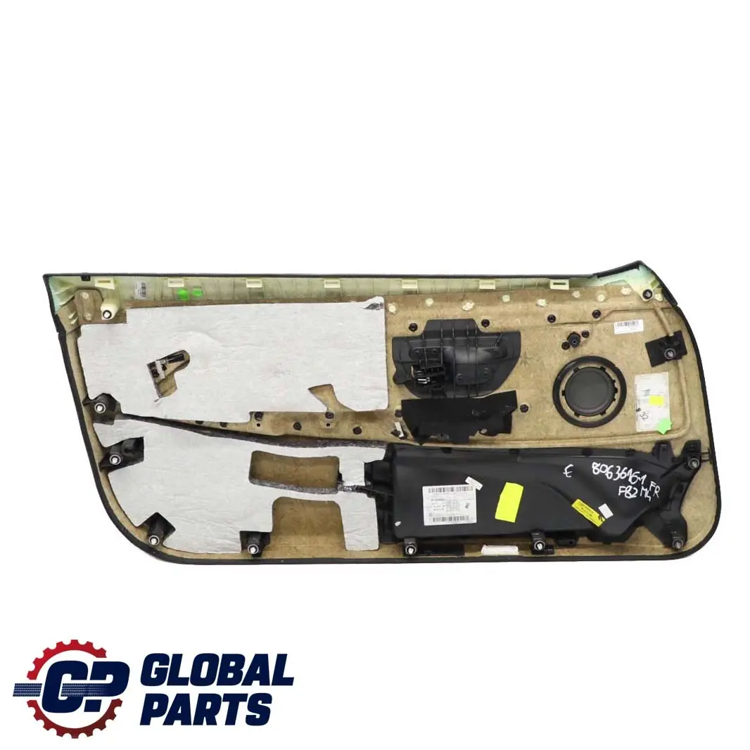 Front Right O/S Door Lining Card Leather Merino Schwarz to BMW 4 F82 F83 M4 with Part number 8063616 BMW 4 F82 F83 M4 Front Right O/S Door Lining Card Leather Merino Schwarz - SKU 8063616-1 - Part number 8063616