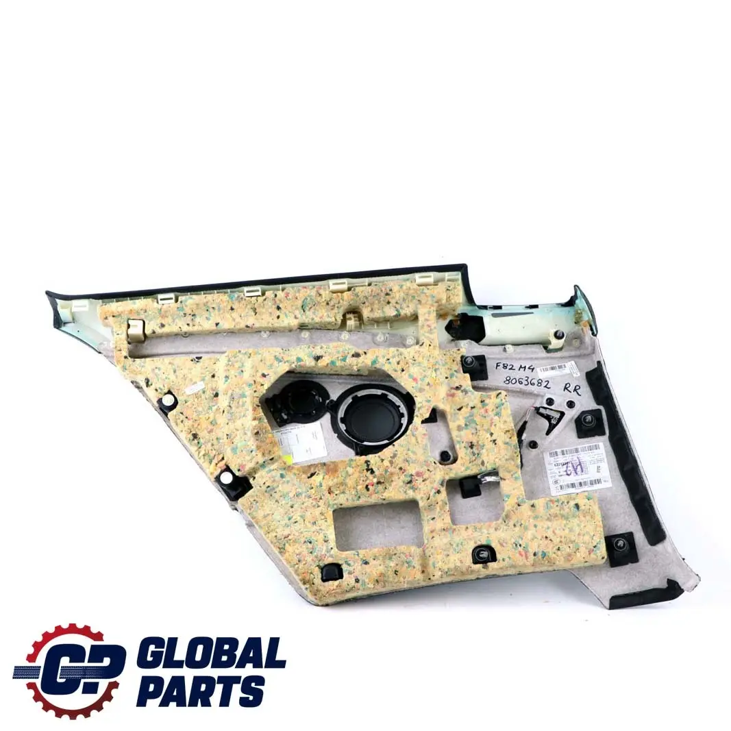 BMW 4 F82 M4 Pannello Laterale Posteriore Destro Scheda Rivestimento Pelle Nera - SKU 8063682 - Numero di parte 8063682