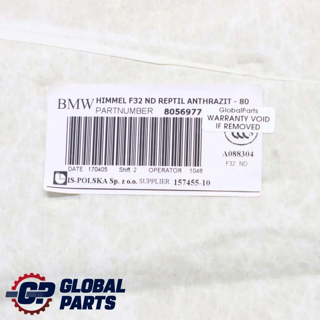 Headlining Roof Lining Black + Pillars Handles POLSKA to BMW F32 F82 M4 Coupe M Sport with Part number 8064052 BMW F32 F82 M4 Coupe M Sport Headlining Roof Lining Black + Pillars Handles POLSKA - SKU 8064052 - Part number 8064052