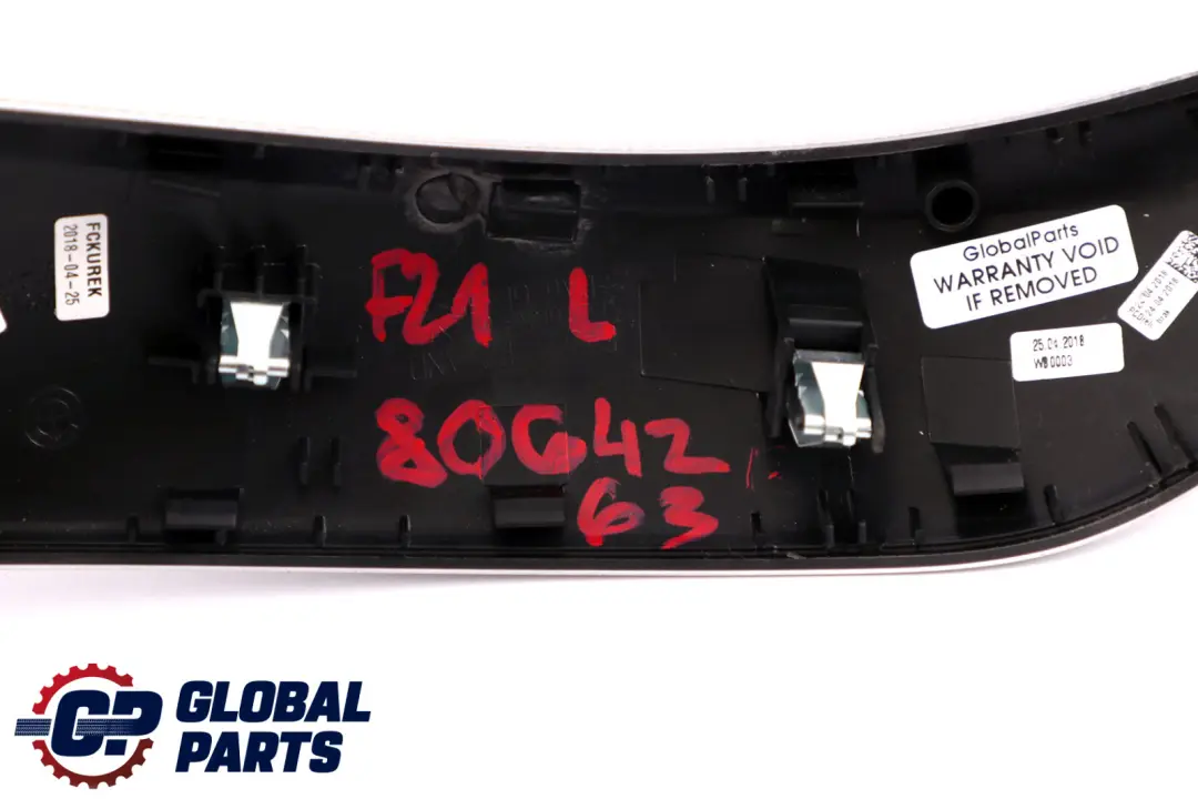 BMW F20 F21 Interior Trim Door Pull Cover Left N/S Aluminium Hexagon - SKU 8064263 - Part number 8064263