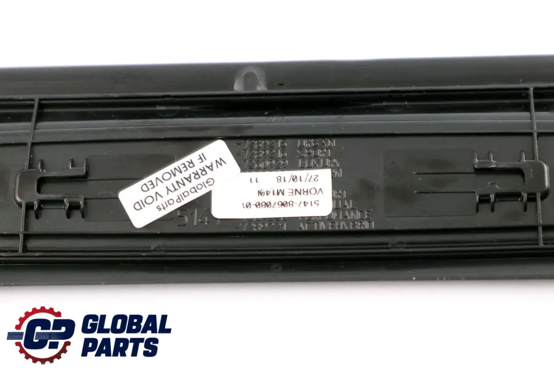 Tapa De Entrada M Trim Izquierda Derecha O/ 140I para BMW F20 LCI con número de pieza 8067080 BMW F20 LCI Tapa De Entrada M Trim Izquierda Derecha O/ 140I - SKU 8067080 - Número de pieza 8067080