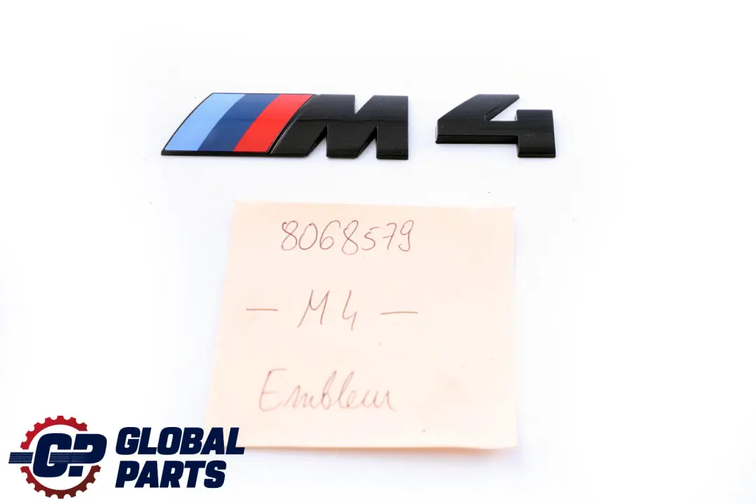 Boot Trunk Lid Adhered Lettering Emblem Logo to BMW 4 Series F82 F83 LCI M4 Rear with Part number 8068579 BMW 4 Series F82 F83 LCI M4 Rear Boot Trunk Lid Adhered Lettering Emblem Logo - SKU 8068579 - Part number 8068579