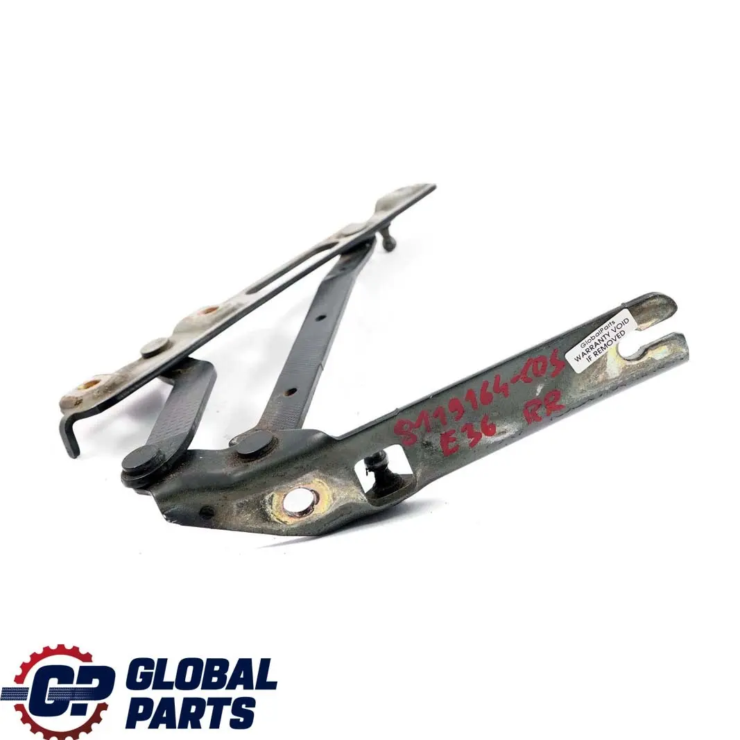 BMW E36 Zawias Bagażnika Prawy Czarny 303 - SKU 8119164-COS - Numer Części 8119164