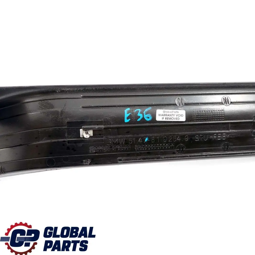Listwa nakładka na próg prawa do BMW E36 Sedan Kombi o numerze 8119264 BMW E36 Sedan Kombi Listwa nakładka na próg prawa - SKU 8119264 - Numer Części 8119264