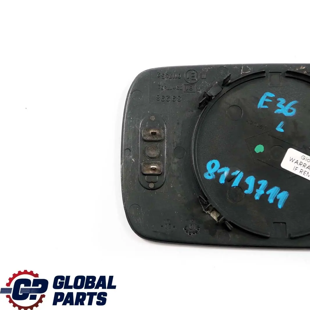 Left N/S Wing Mirror Glass Heated Convex to BMW 3 5 Series E36 E39 with Part number 8119711 BMW 3 5 Series E36 E39 Left N/S Wing Mirror Glass Heated Convex - SKU 8119711 - Part number 8119711