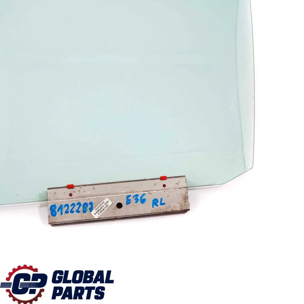 BMW 3 E36 Berlina Touring Puerta Trasera Izquierda Ventana Lateral Verde AS2 - SKU 8122287 - Número de pieza 8122287