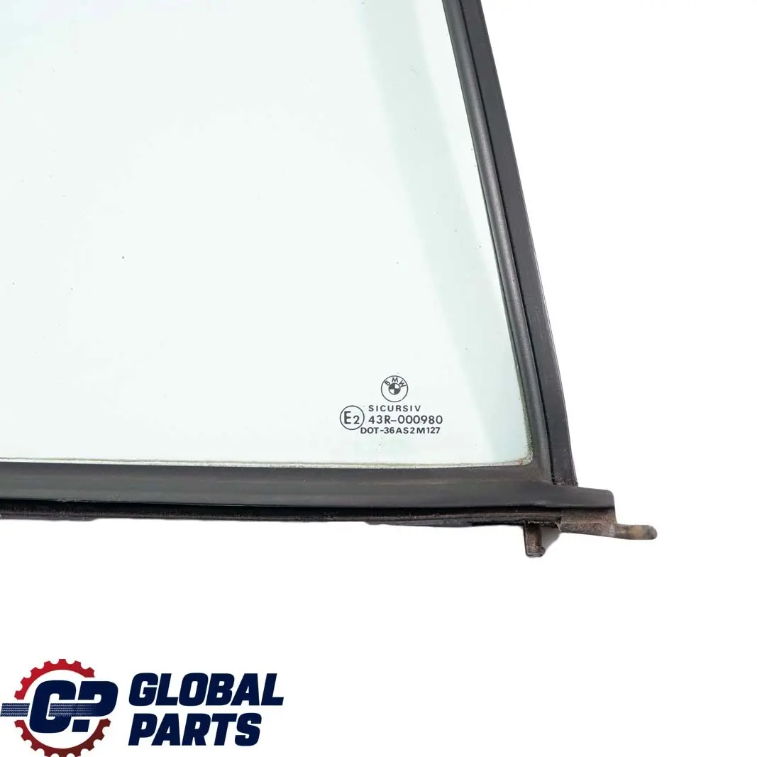 BMW E36 Berlina Trasero Derecho Lado Cuarto Ventana Vidrio Verde AS2 - SKU 8122414 - Número de pieza 8122414