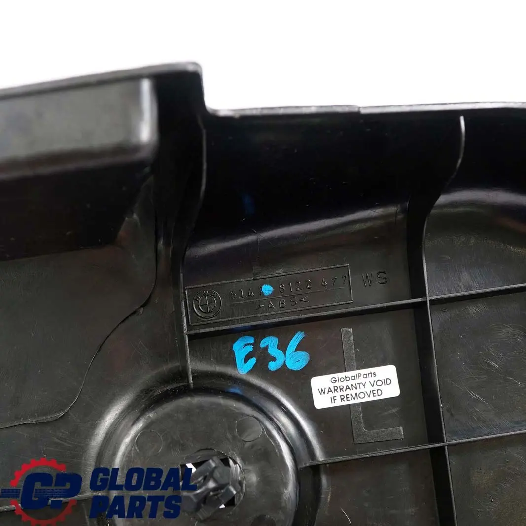 BMW E36 Limousine Hinten Links Heckleuchte Kofferaum Abdeckung Blende - SKU 8122477 - Teilenummer 8122477