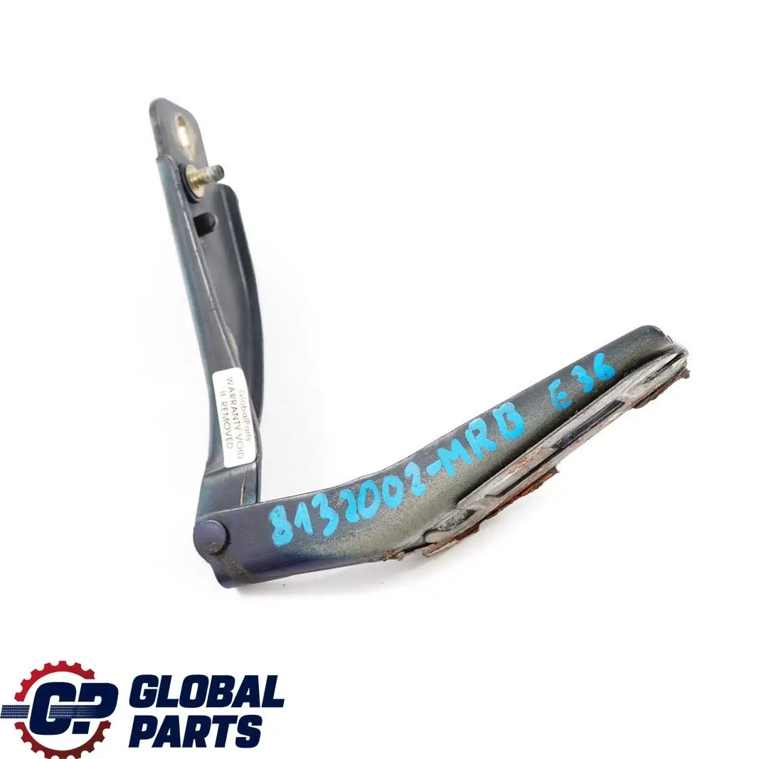 BMW E36 Derecha Motor Capo Bisagra Capo Junta Enlace Montrealblau Azul 297 - SKU 8132002-MRB - Número de pieza 8132002