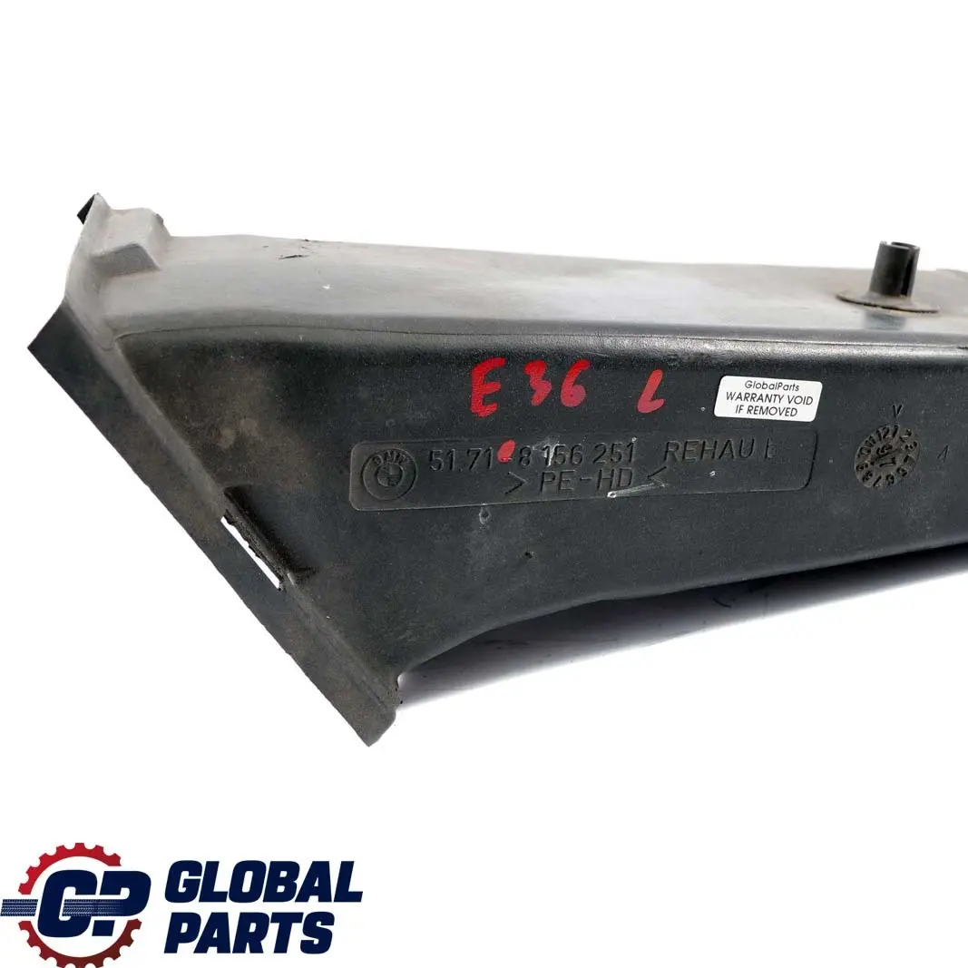 Front Bumper Left N/S Air Baffle Brake Cooling Duct Channel to BMW 3 E36 with Part number 8156251 BMW 3 E36 Front Bumper Left N/S Air Baffle Brake Cooling Duct Channel - SKU 8156251 - Part number 8156251