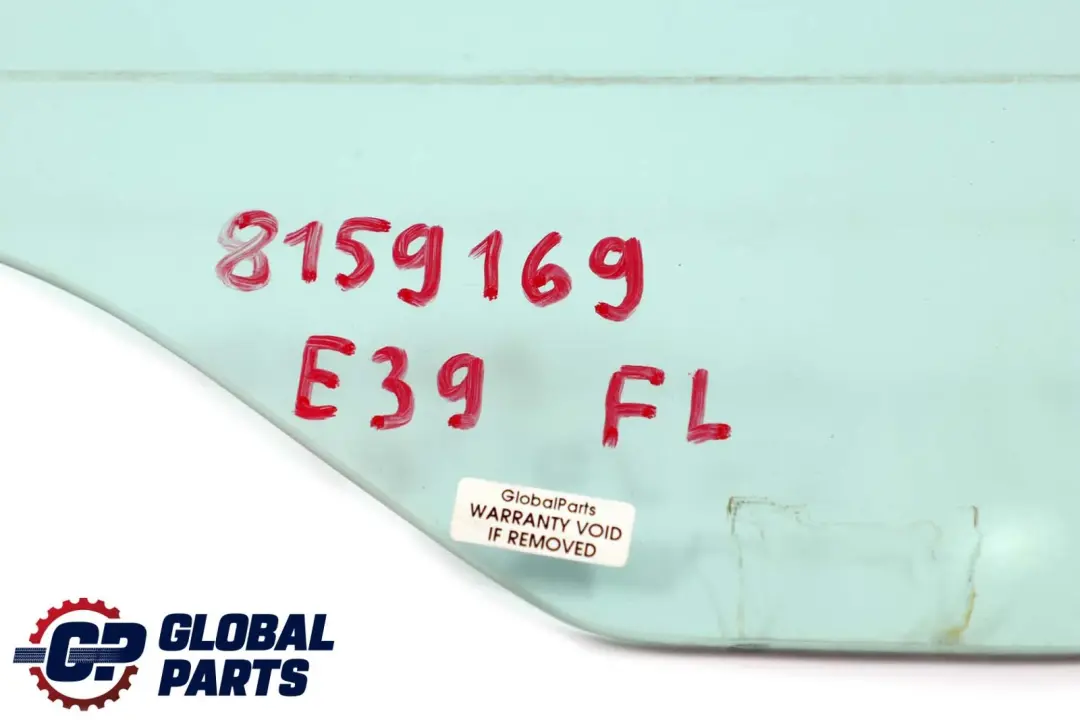 BMW E39 Cristal Ventana Verde Lateral Puerta Delantera AS2 Izquierda - SKU 8159169 - Número de pieza 8159169