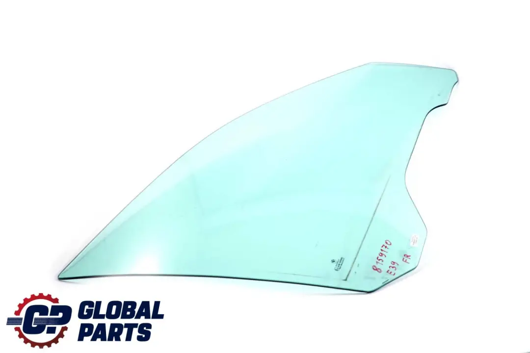 Front Door Side Green Window Glass AS2 Right O/S to BMW E39 with Part number 8159170 BMW E39 Front Door Side Green Window Glass AS2 Right O/S - SKU 8159170 - Part number 8159170
