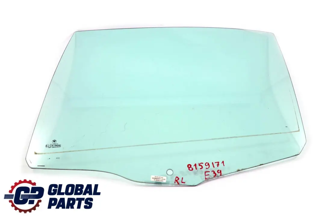 Hinten Links Tür Seite Grün Fenster Glas AS2 für BMW E39 Limousine mit Teilenummer 8159171 BMW E39 Limousine Hinten Links Tür Seite Grün Fenster Glas AS2 - SKU 8159171 - Teilenummer 8159171